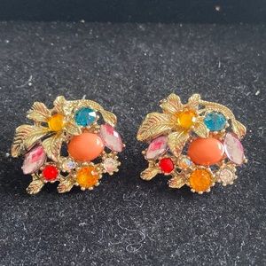 Vintage Art decor look earrings